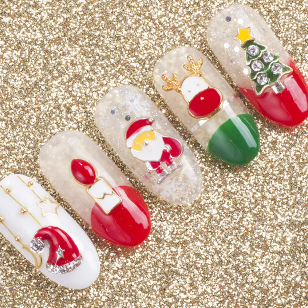 

20Pcs Christmas Nail Stickers Variety Festive Patterns High-Quality Adhesive Nail Art Decals for Holiday Women Manicure Decor