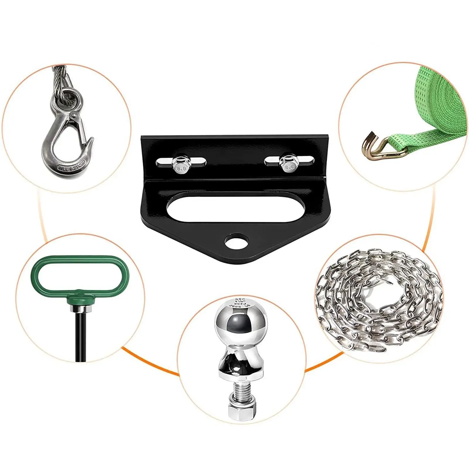 

Mower Trailer Tow Hitch Efficient Professional Practical High Performance 3/4" Pin Hole Mower Accessories Easy Installation