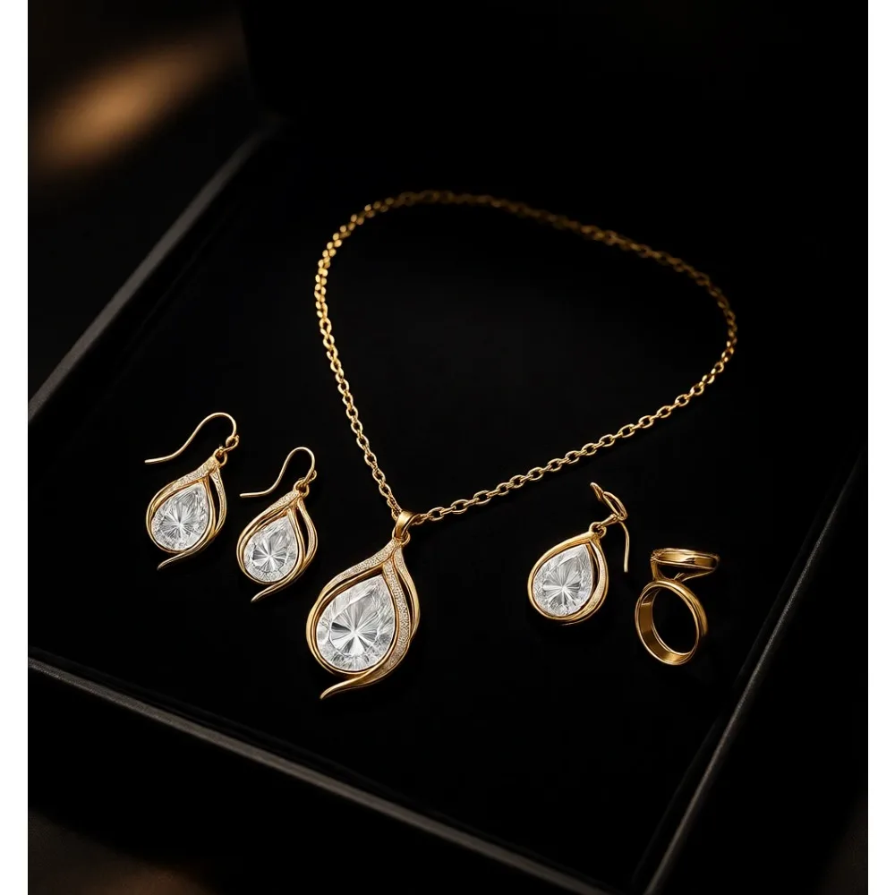 

Набор украшений для подружек невесты: 1, 4, 6, 8 предметов, колье-капля, серьги, подарок на свадьбу или вечеринку для женщин