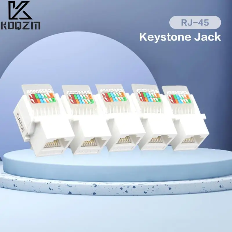 5/10 Buah RJ45 Ethernet Network Keystone Jack Clip Module Wall Plug Connector Computer Connection Accessories