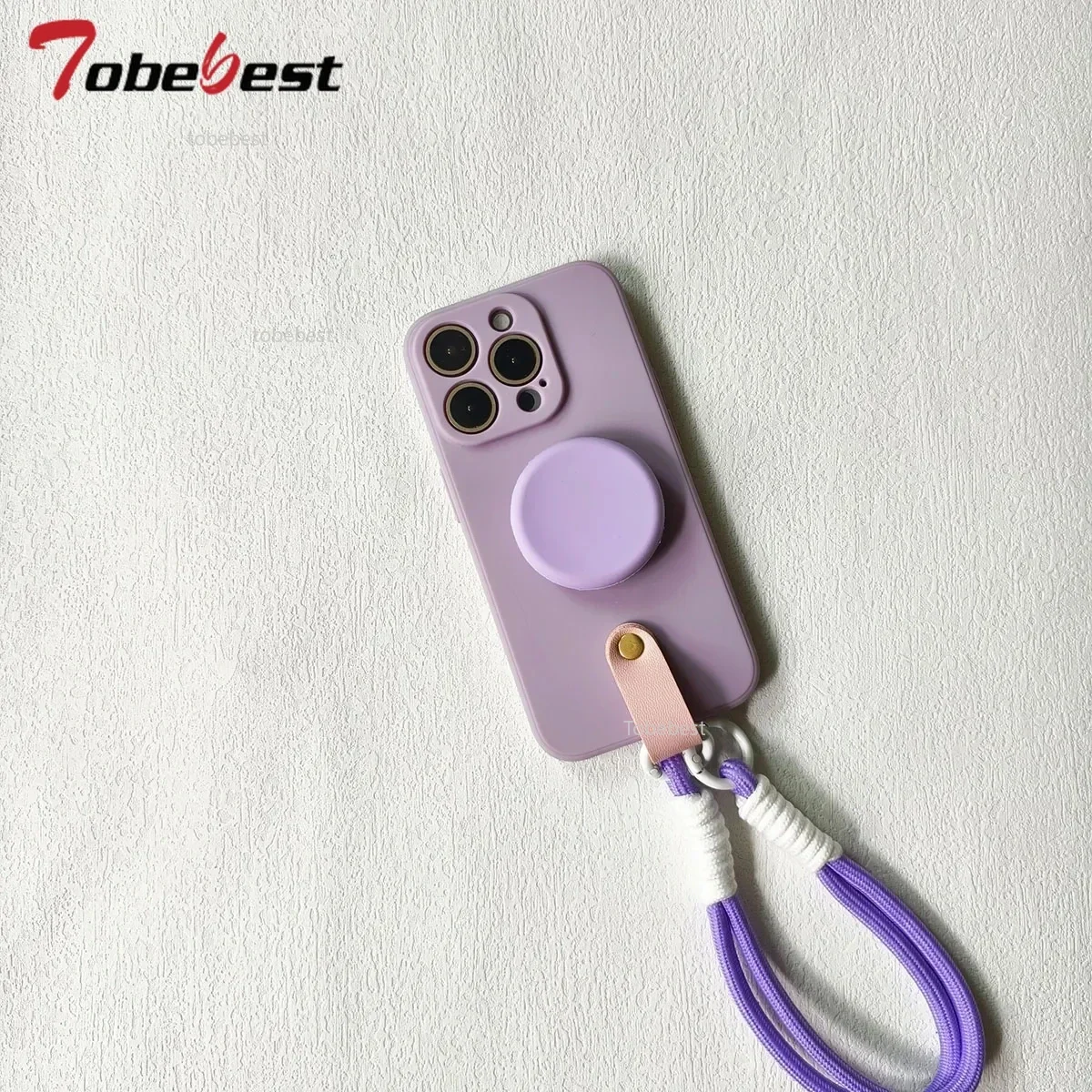 Lanyard Wrist Strap Stand Phone Holder Silicone Case for Xiaomi Redmi 14C Note 14 Pro Plus 4G 5G Cover