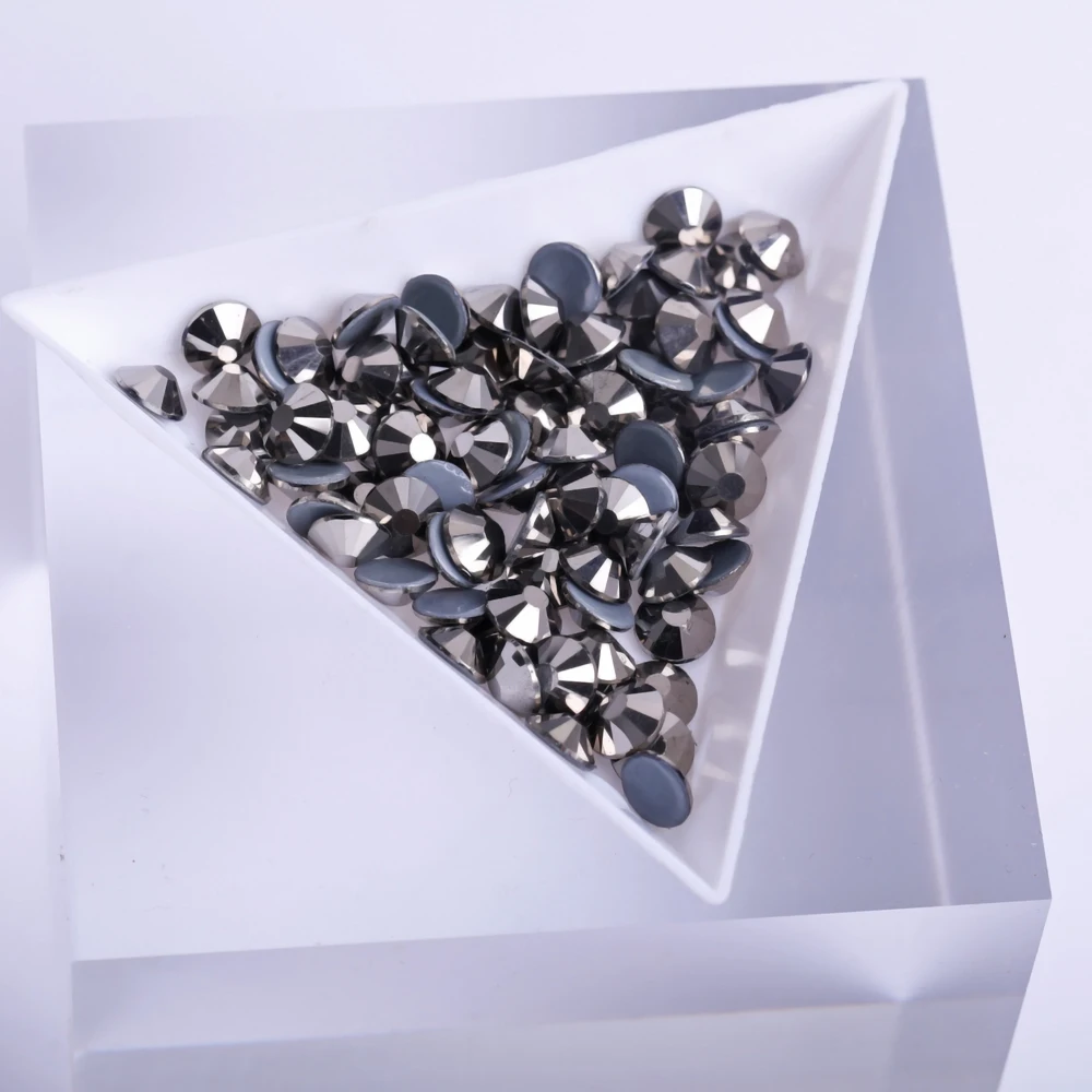 ss6,ss10,ss16,ss20,ss30 Jet Hematite Iron On Rhinestones/Hot fix Crystal Rhinestones Strass Sewing & Fabric Garment stones