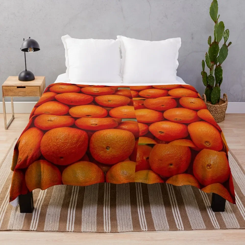 

Oranges Throw Blanket Multi Purpose Soft Warm Blanket for Home Travel