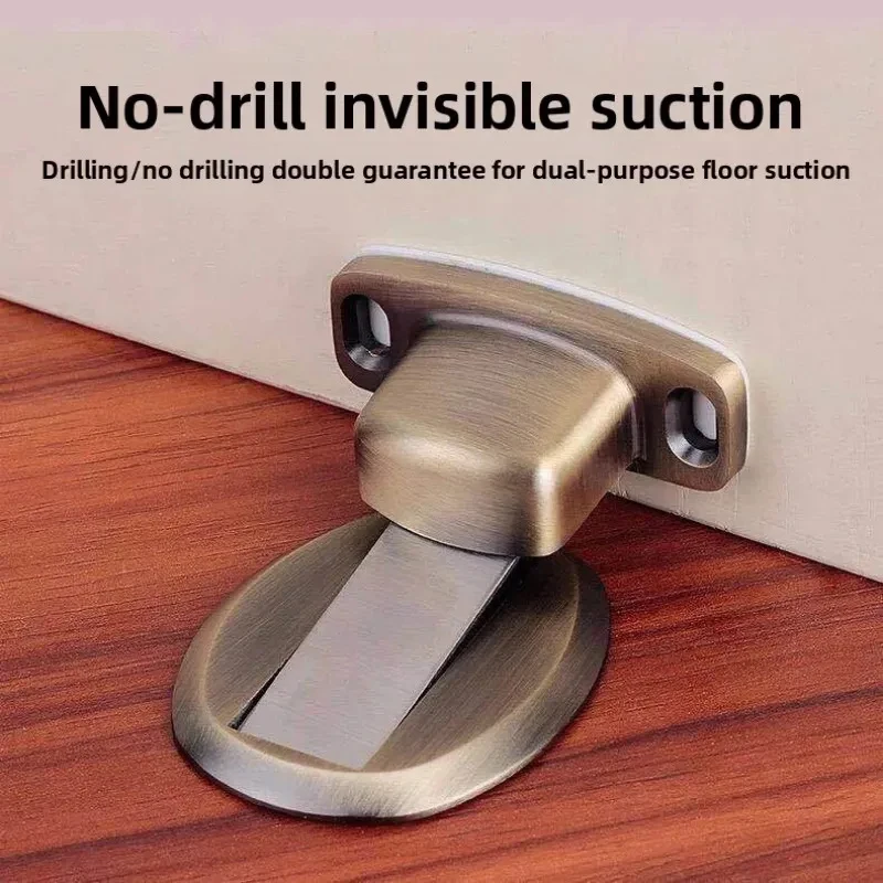 

Invisible Magnetic Door Stopper Anti-Collision Suction Self-Adhesive No-Punching Required Home Safety Accessory for Smooth Doors