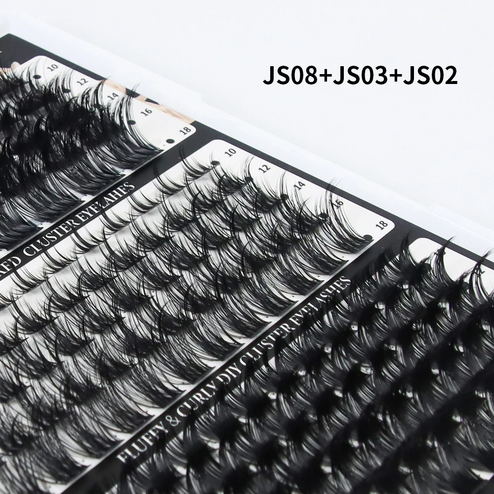 ANNAFRIS DIY ふわふわクラスターラッシュ 大容量 ロシア製 個別まつげミックストレイ フェイクミンククラスターラッシュエクステ