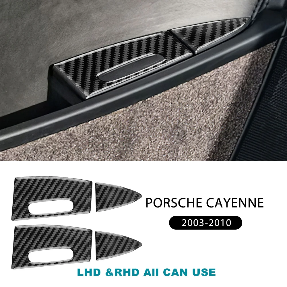 

Настоящая мягкая наклейка из углеродного волокна для Porsche Cayenne 2003, 2004, 2005, 2006, 2007, 2008, 2009, 2010, пепельница на заднюю дверь, аксессуары для интерьера
