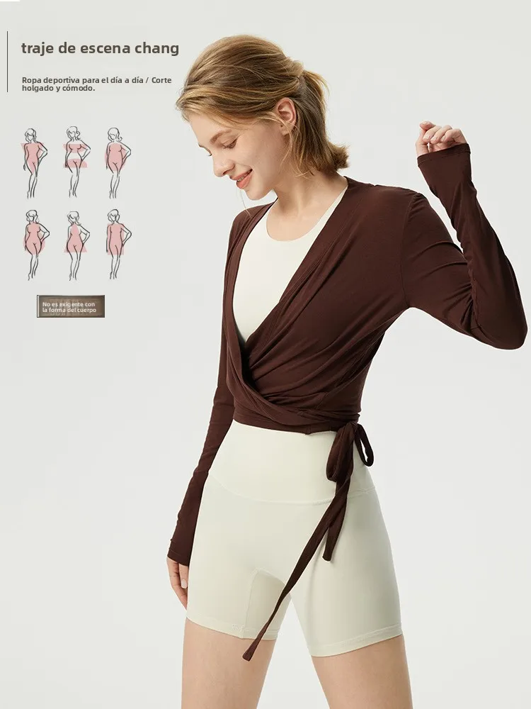 

Женская футболка с перекрестными бретелями и длинным покрытием Sve, повседневная женская футболка из смеси хлопка и полиэстера Sle Moisture ng