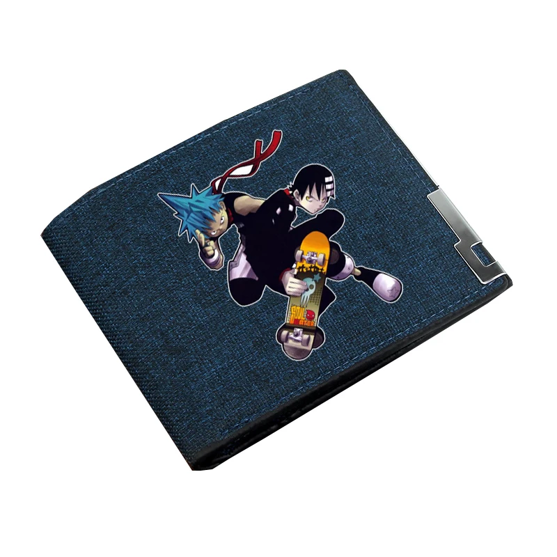 

Teenagers Wallet Short Money Bag Kids Coin Purse Bi-fold Holder Canvas Casual Wallet anime Soul Eater Cartoon Wallet