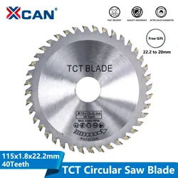 XCAN Saw Blade Diameter 115mm 40 Teeth Angle Grinder TCT Circular Saw Disc Carbide Tipped Wood Cutter Wood Cutting Disc