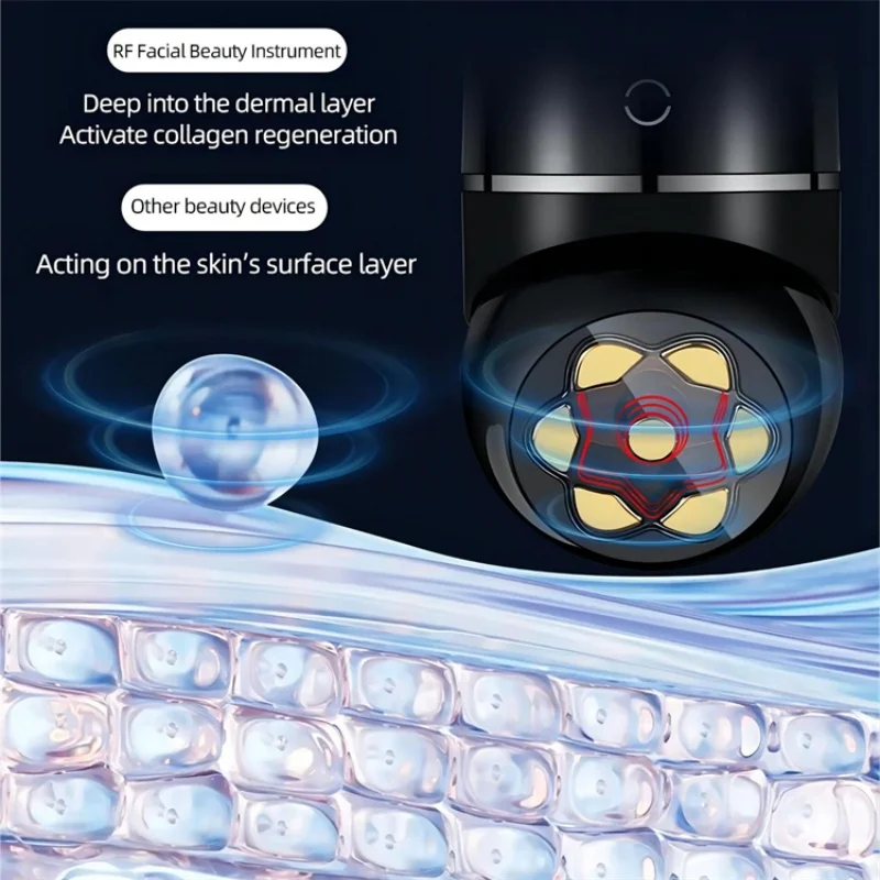 Dispositif de rajeunissement de raffermissement de la peau RF à 4 vitesses, thérapie à la lumière rouge à microcourant pour les soins de la peau, Massage Anti-rides et Lifting du visage