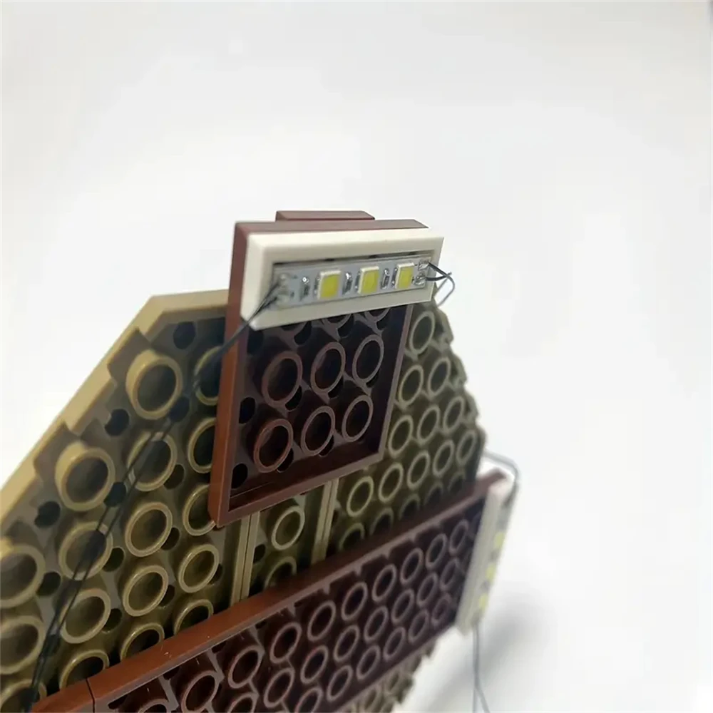 Led Bakstenen Verlichting Vier/Zes In Een, Vier/Zes Witte 1X4 Stenen/Led Aangesloten Serie, Aangedreven Door Usb, 100% Compatibele Bouwstenen