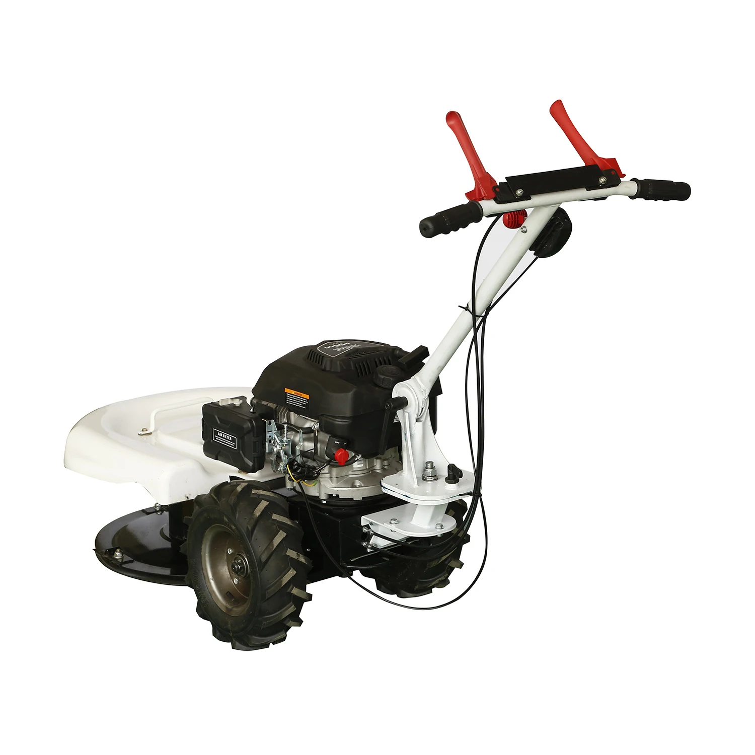 Tienu Grassland Green Trimming Wheel Lawn Mower CE Walking Behind Flail Mulcher Mower for  Backyard