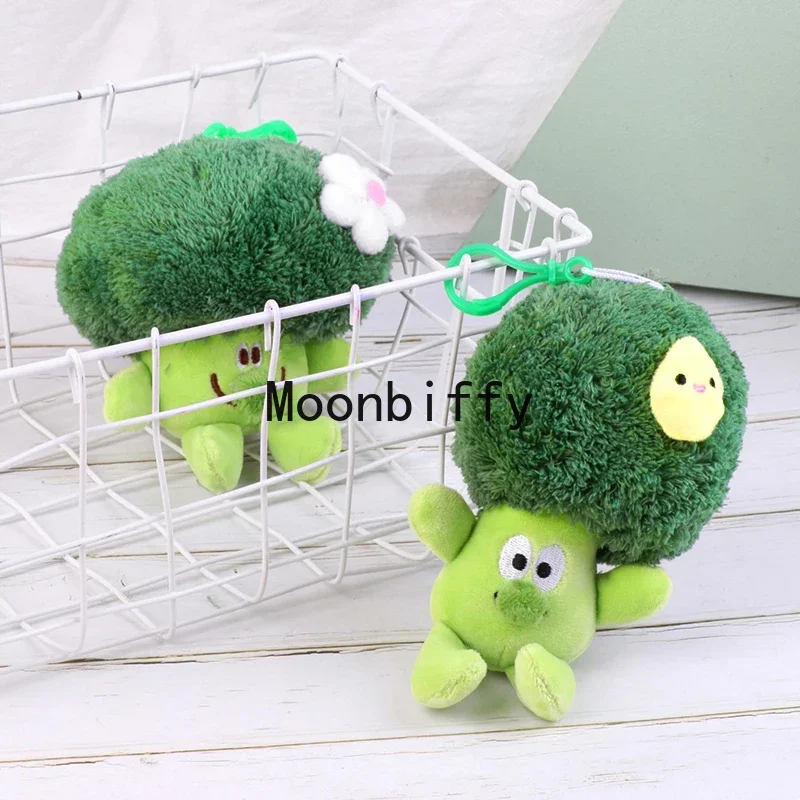 1PC Cute Vegetable Pendant Simulation Mini Broccoli Plush Toys Dolls Stuffed Soft-Toy for Kids Creative Keychain Ornament Gifts