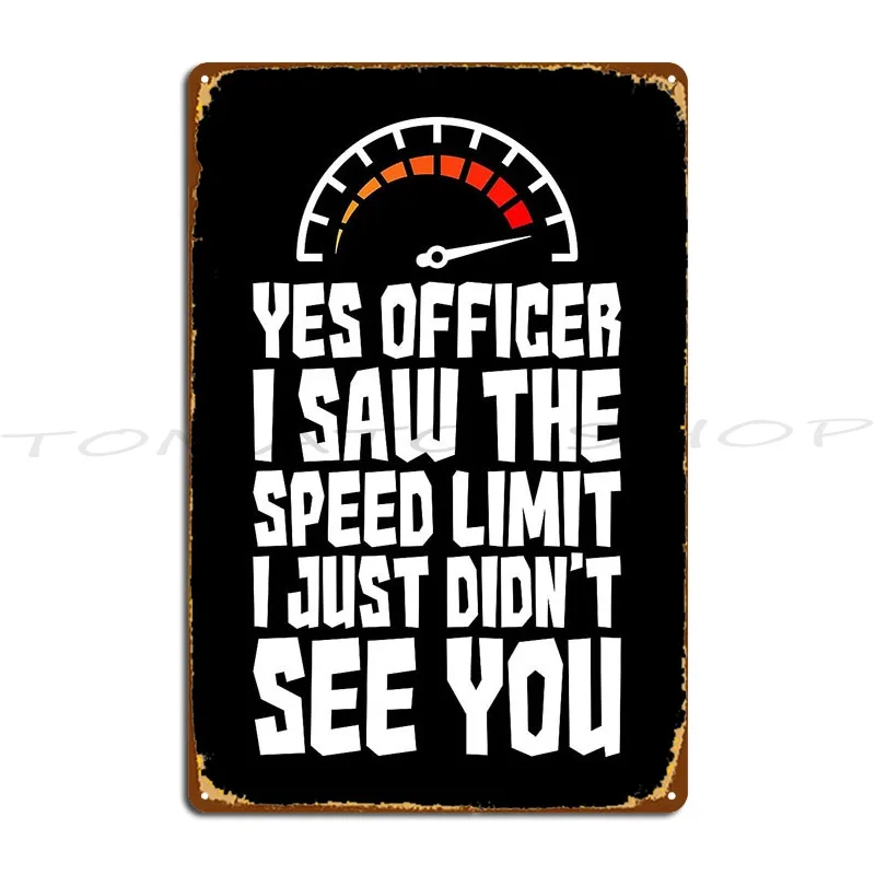 Speed Limit Metal Plaque Poster Kitchen Living Room Rusty Create Tin Sign Poster