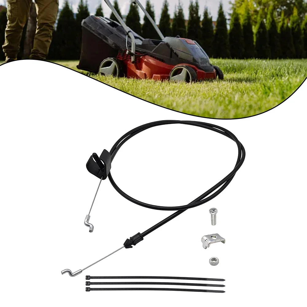 Engine Stop Cable for 22 Inch Lawn Mowers Model 1101366 Replacement with Casing Clamp and Ties for Secure and Stable Fitting