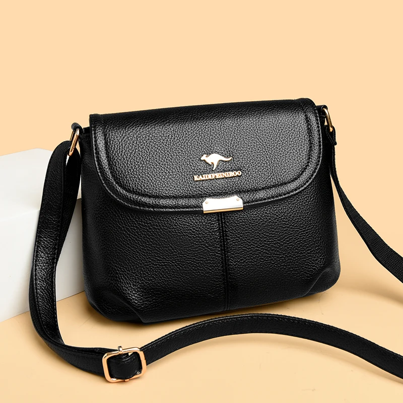 حقائب كتف مفردة بسيطة للسيدات عصرية عالية الجودة من جلد البولي يوريثان، محفظة صغيرة أنيقة بغطاء قلاب للاستخدام اليومي والسفر