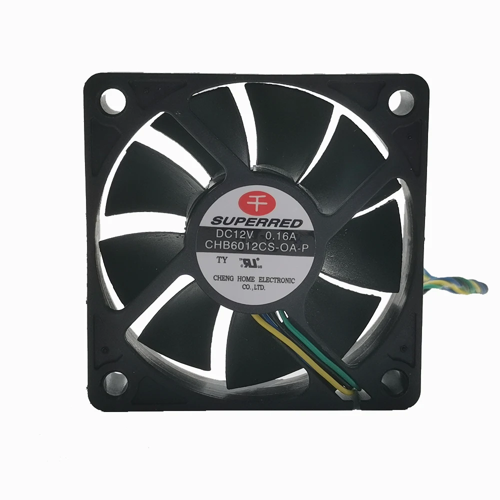 New Original CHB6012CS DC 12V 0.16A Chassis Power Supply Industrial Cooling Fan 6015 60x60x15mm