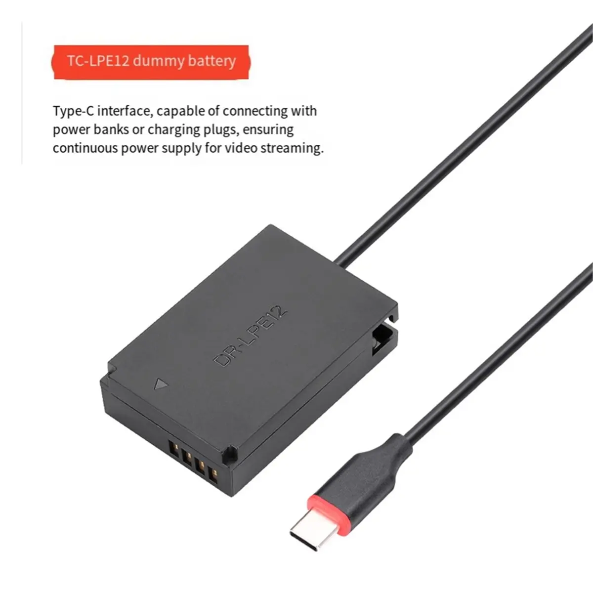 (DT37) New LP E12 LPE12 ACK-E12 DR-E12 Dummy Battery AC Power Supply Adapter for Canon EOS M M2 M10 M50 M100 M100D M200 Camera view 6