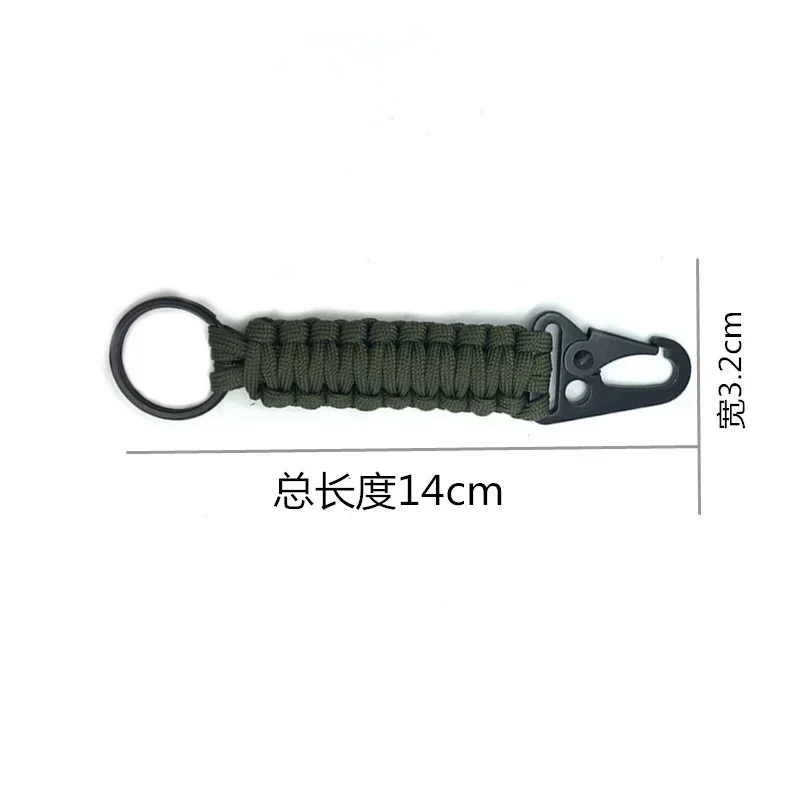 Outdoor Keychain Ring Camping Carabiner Paracord Cord Rope Camping Survival Kit Emergency Knot Bottle Opener Tools