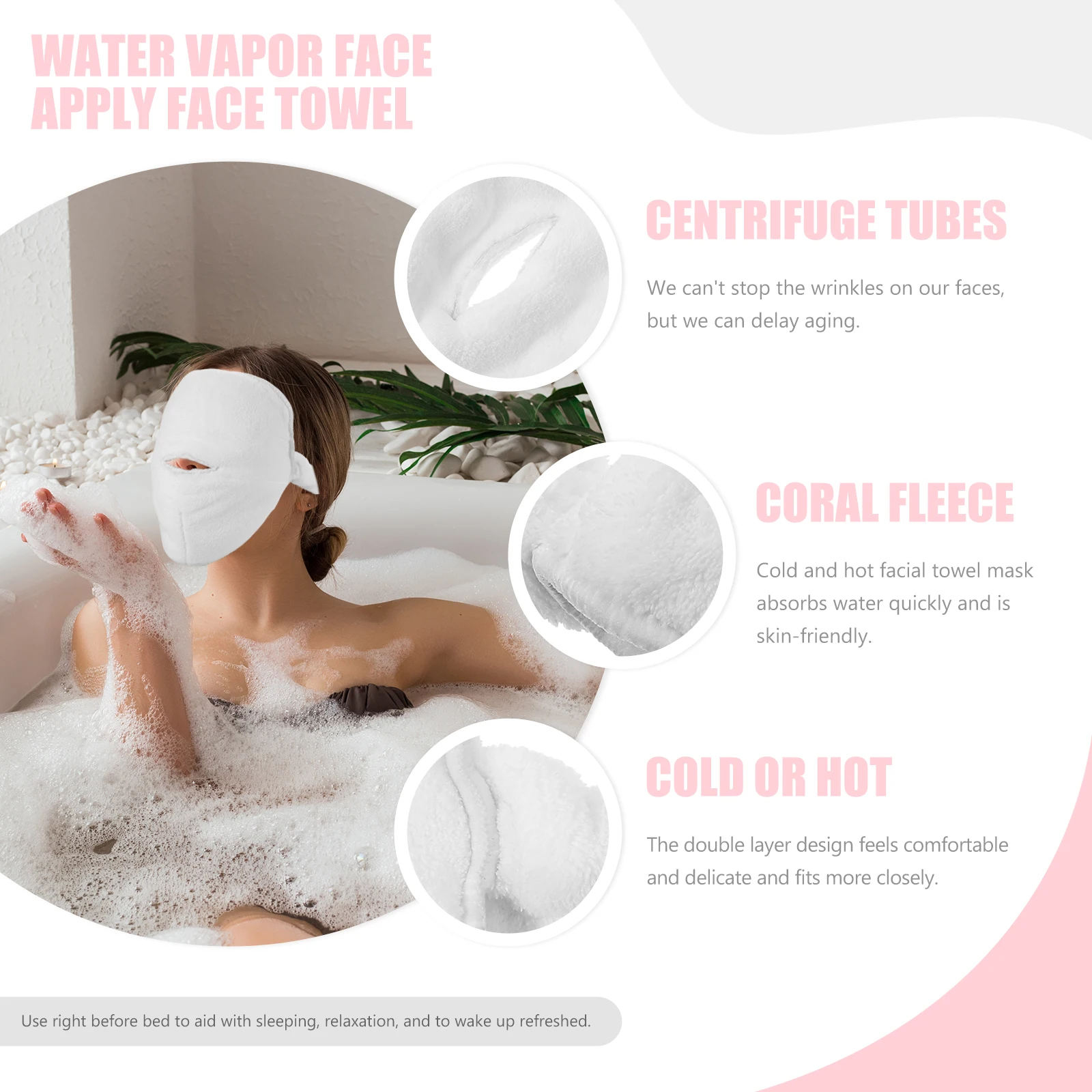 منشفة وجه مضغوطة باردة وساخنة قابلة لإعادة الاستخدام، منشفة باخرة للوجه لصالونات التجميل المنزلية والمنتجعات الصحية، تستخدم أداة قناع التجميل للعناية بالوجه #5