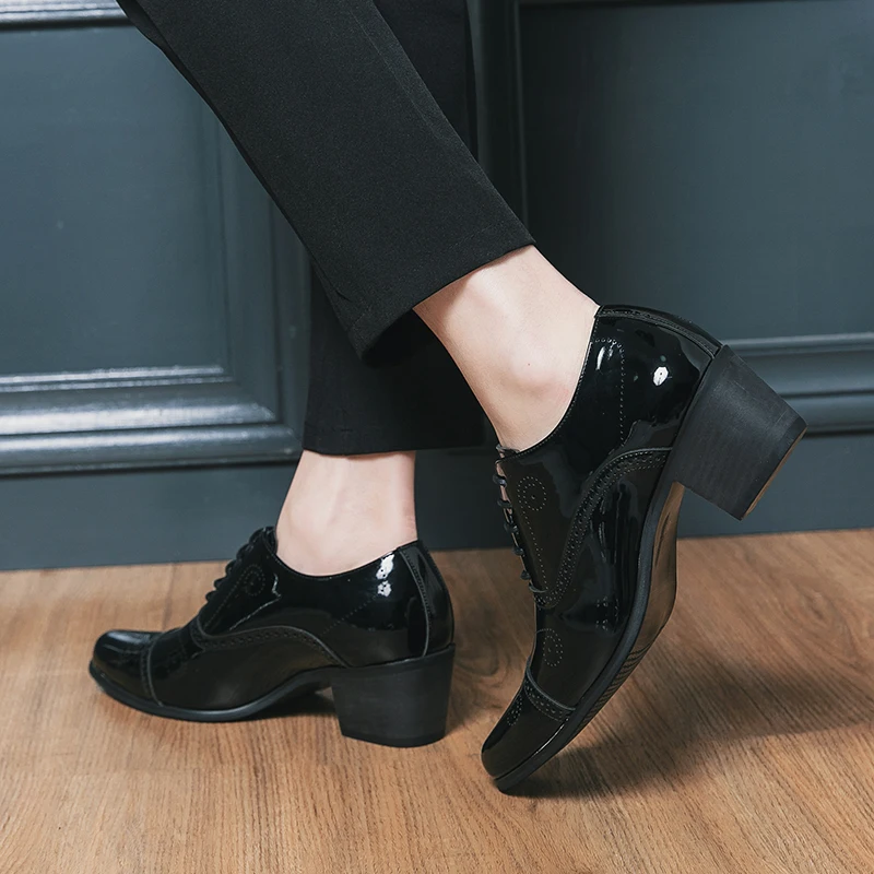 

Новые мужские винтажные модные туфли-броги Оксфорды на шнуровке для официальных мероприятий, свадеб, выпускных вечеров, мужские теннисные туфли