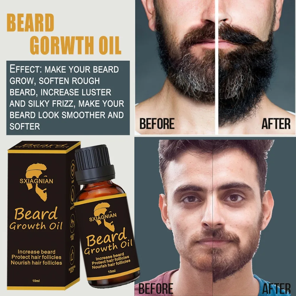 Líquido de crescimento de barba masculina, nutritivo e reparador, óleo essencial para o crescimento do cabelo, original