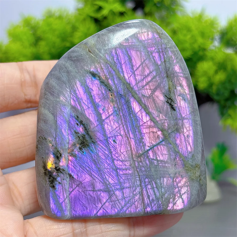 Purple Labradorite Free Form Natural Crystal Home Decoration Room decor Luck Reiki Quartz Stone Garden Healing Energy Love Gifts