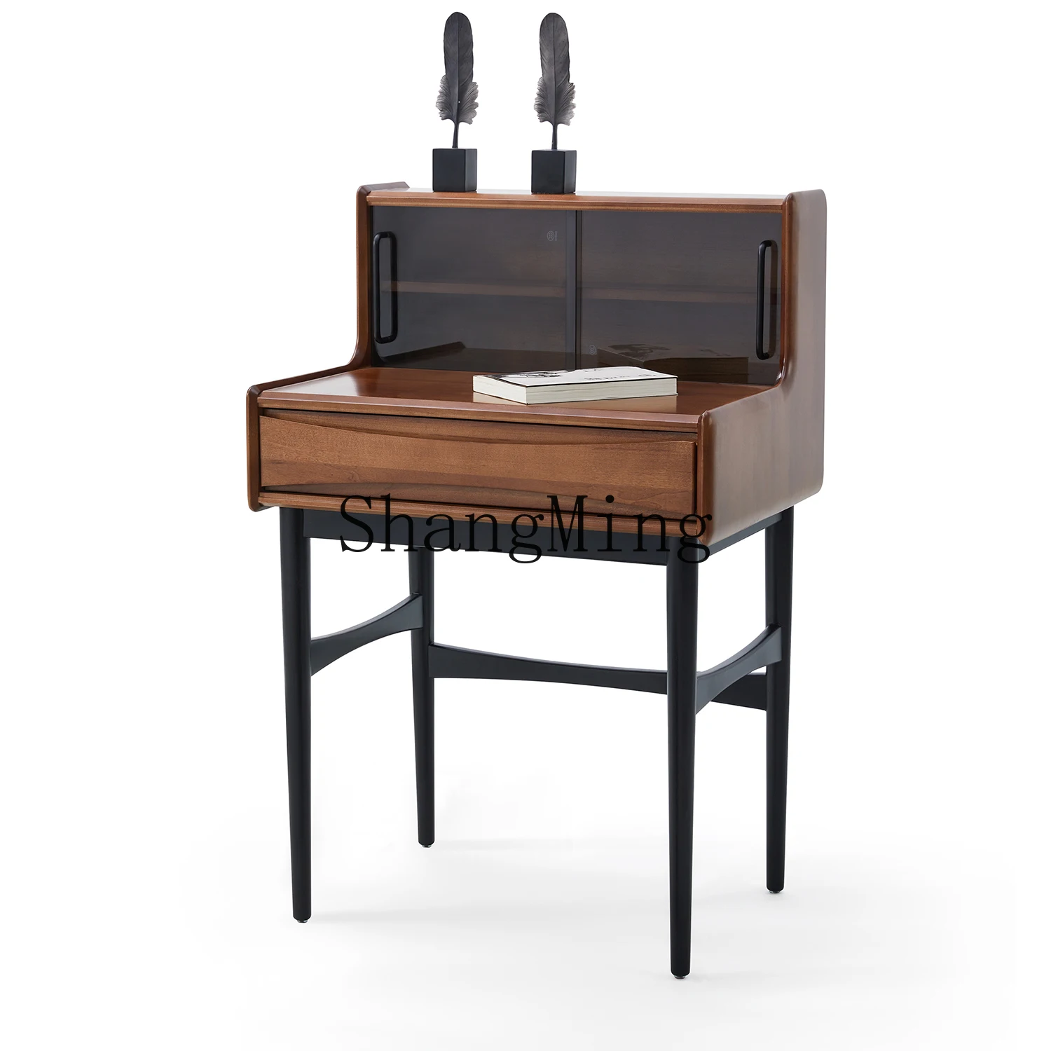 

TMJ solid wood dresser master bedroom antique makeup table mirror