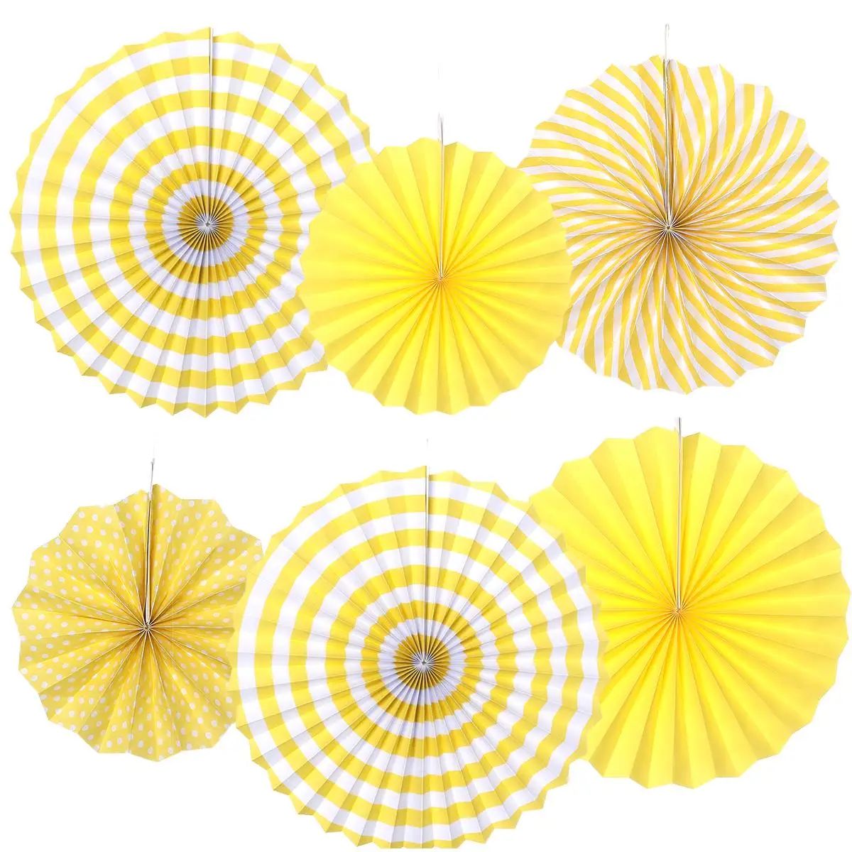 

6 Pcs Paper Flower Fans Tissue Decorations Wedding Party DIY Reusable Lightweight Wall Ceiling Hallway Tree Flowers Fan