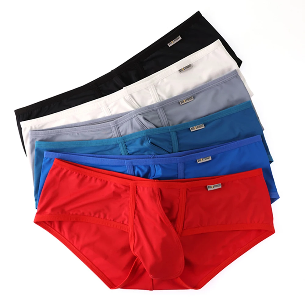 

Sexy Boxer For Men Ice Silk U Convex Pouch Underwear Short Boxer Briefs Sport Trunks Low Rise Stretch Underpants