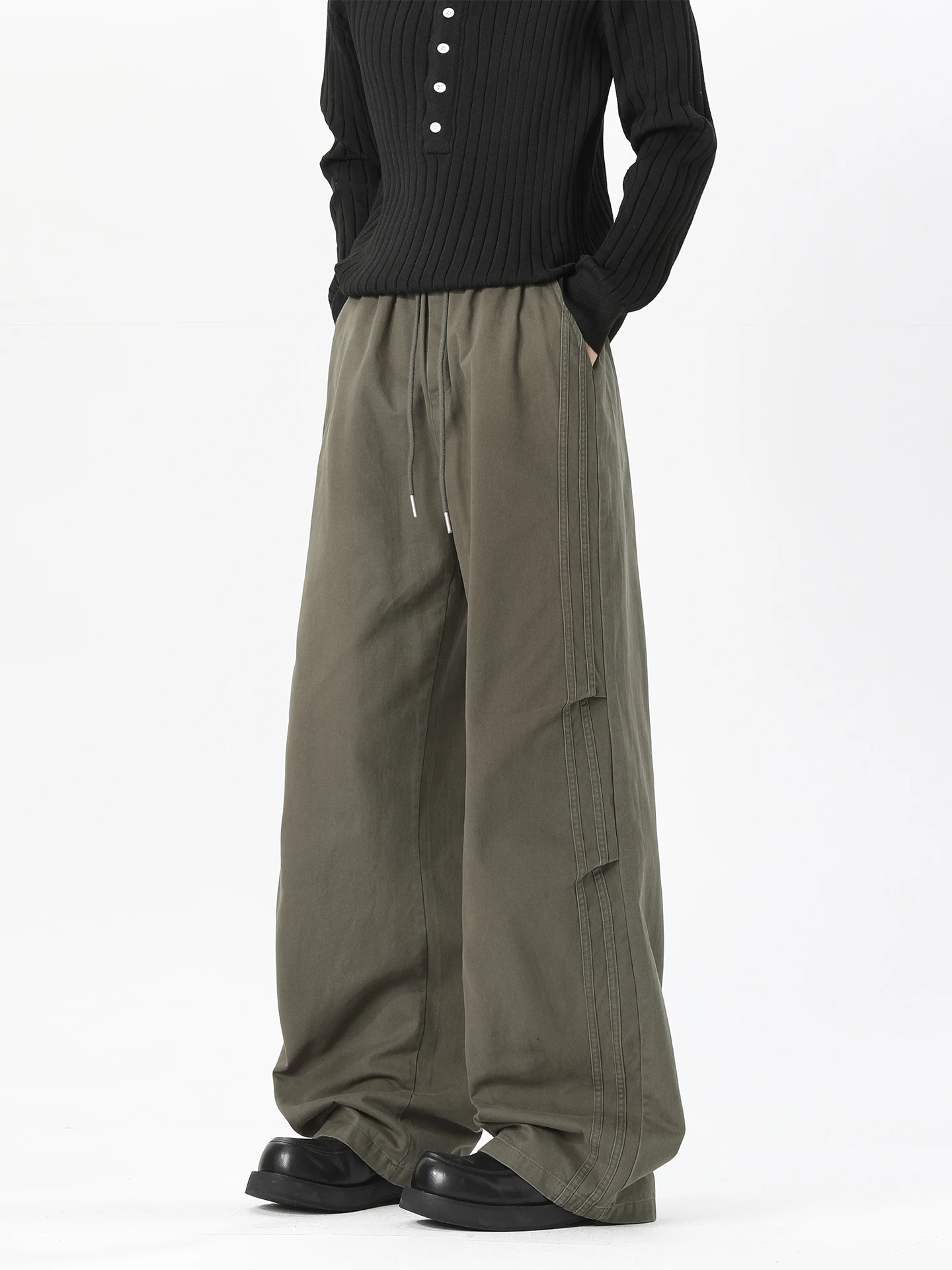 

Мужские брюки-парашюты из чистого хлопка Waed, осенне-зимние, утепленные, в стиле ретро, модные, американские, повседневные, прямые, свободные