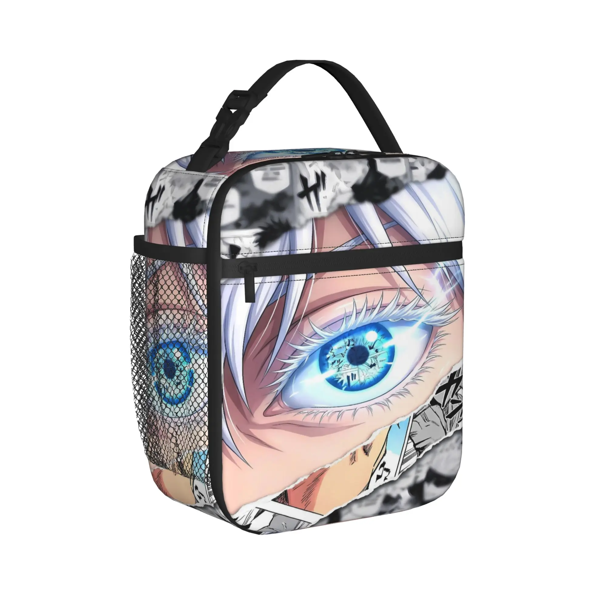 Satoru Gojo Lunch Bag J-Jujutsus K-Kaisens Outdoor Picnic Lunch Box For Girls  Casual Thermal Lunch Bags Portable Cooler Bag