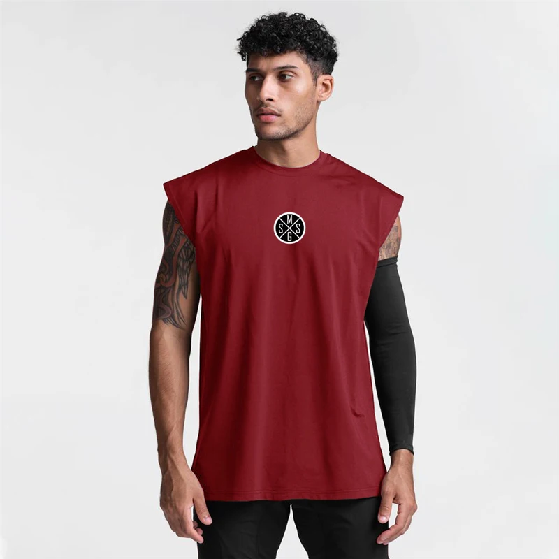 

New Man Sweatshirt Gym Bodybuilding Tank Tops Summer Casual Fashion Street Hip Hop Shirt Sweatproof Quick Dry Training Singlet