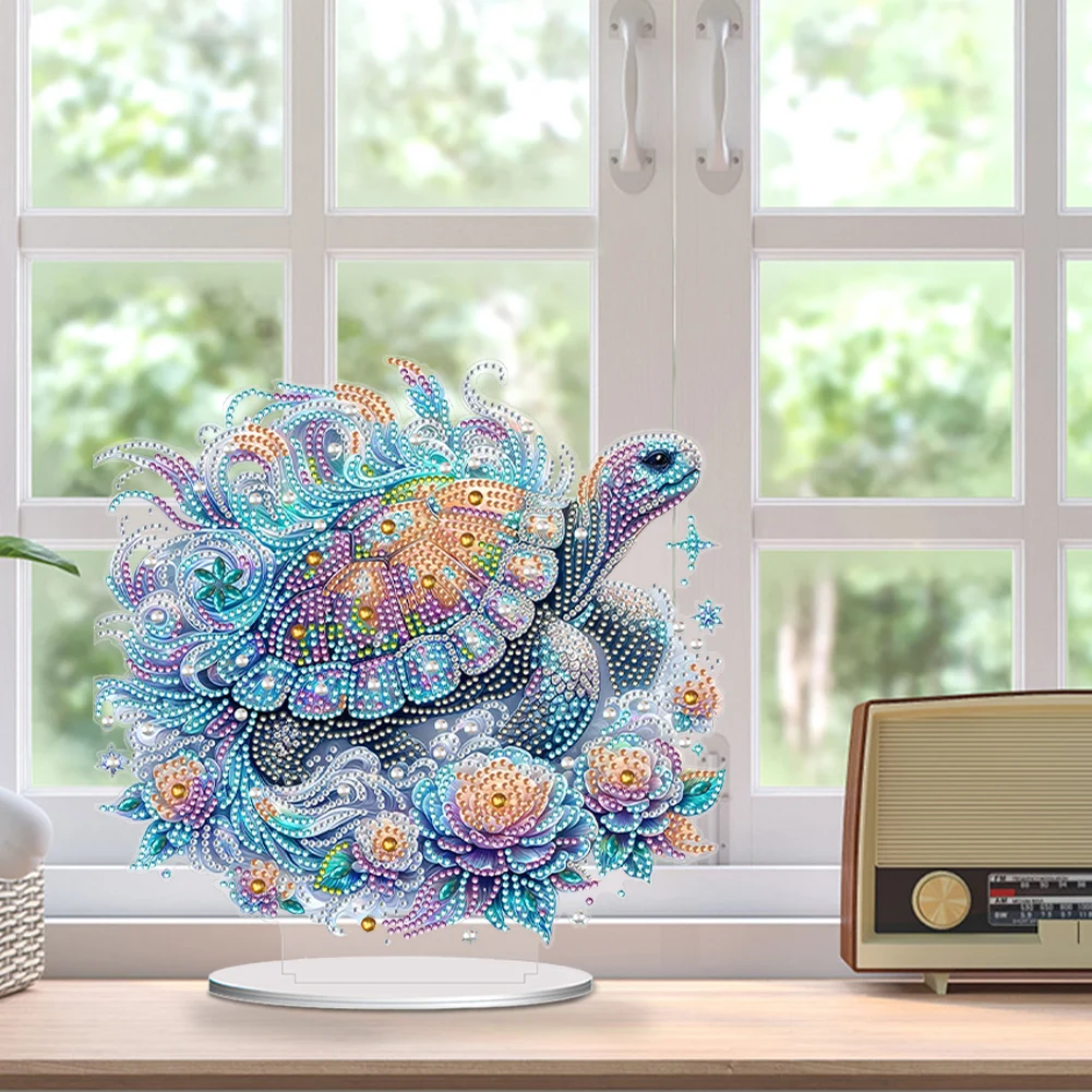 1개/세트 다이아몬드 아트 페인팅 장식 키트, DIY 다채로운 동물 수제 축제 인사 다이아몬드 생일 창의적 장식 선물