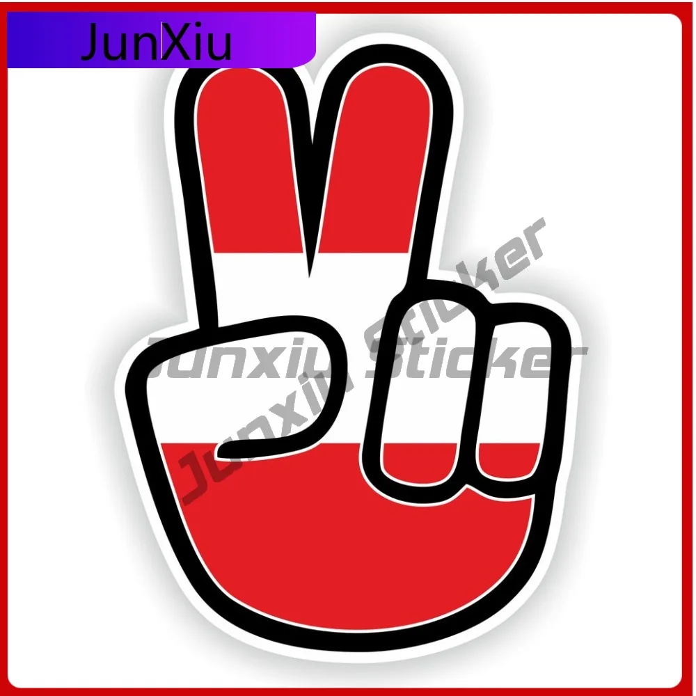 

Austria Flag Hand Peace Victory Vinyl Waterproof Stickers Car Decals And Graphics Suv V125 Motorcycle Stickers Nacional Flag Pvc