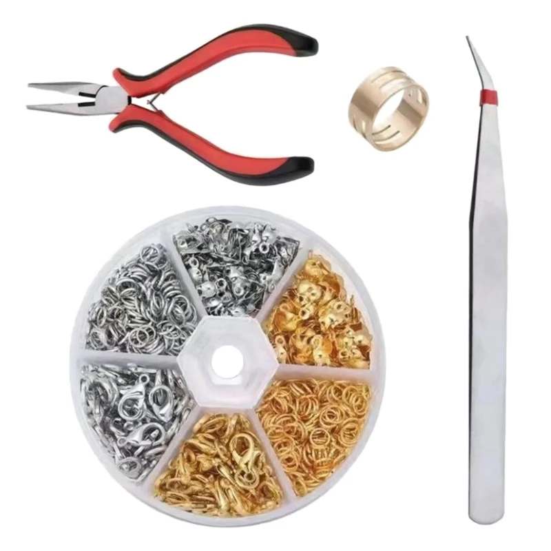 Jewelry Making Set with Pliers Craft for Bracelets and Necklaces Metal Jewellery Accessories for DIY Lover