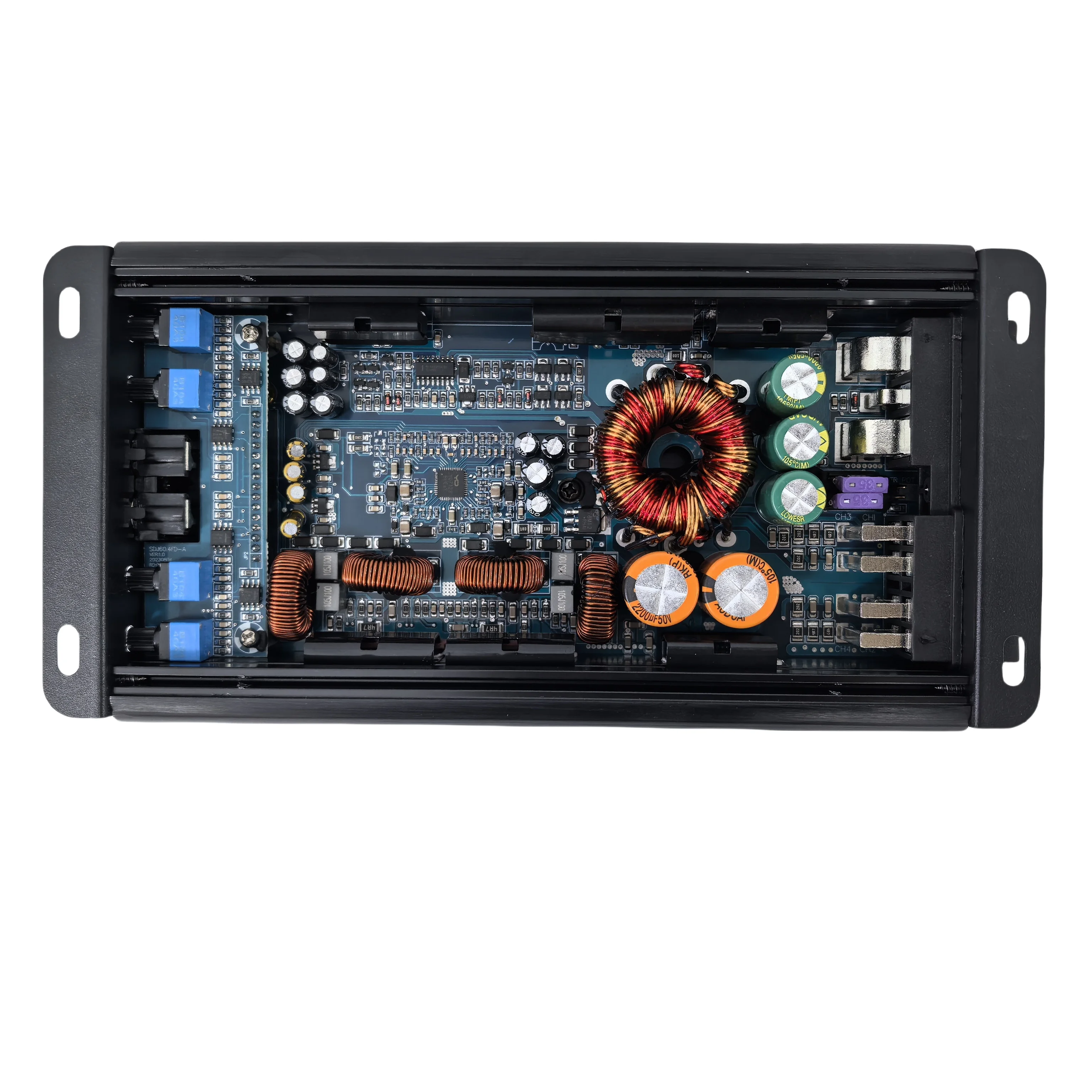 High Quality 140W*4 Car HI-FI Stereo Audio Power Amplifier 4-Channel Class D with Crossovers Car Audio Amplifier & Sound Speaker