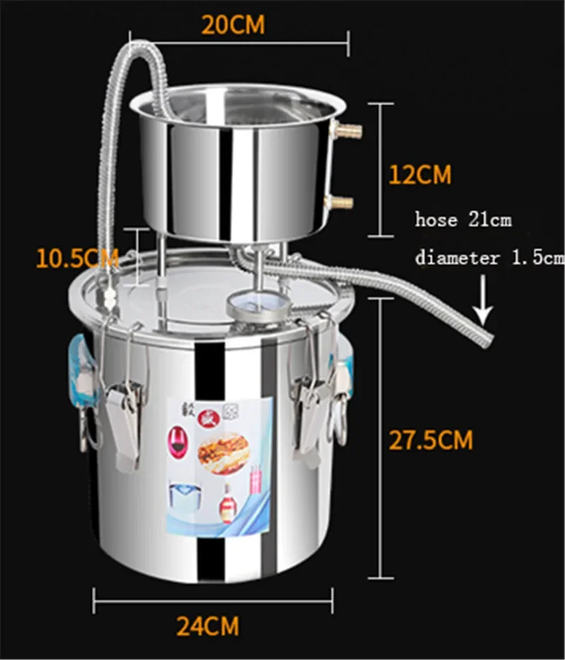 alcohol liquor spirits distillers wine making brandy liquor wine fermentation distillation 2 in 1  10L 1set