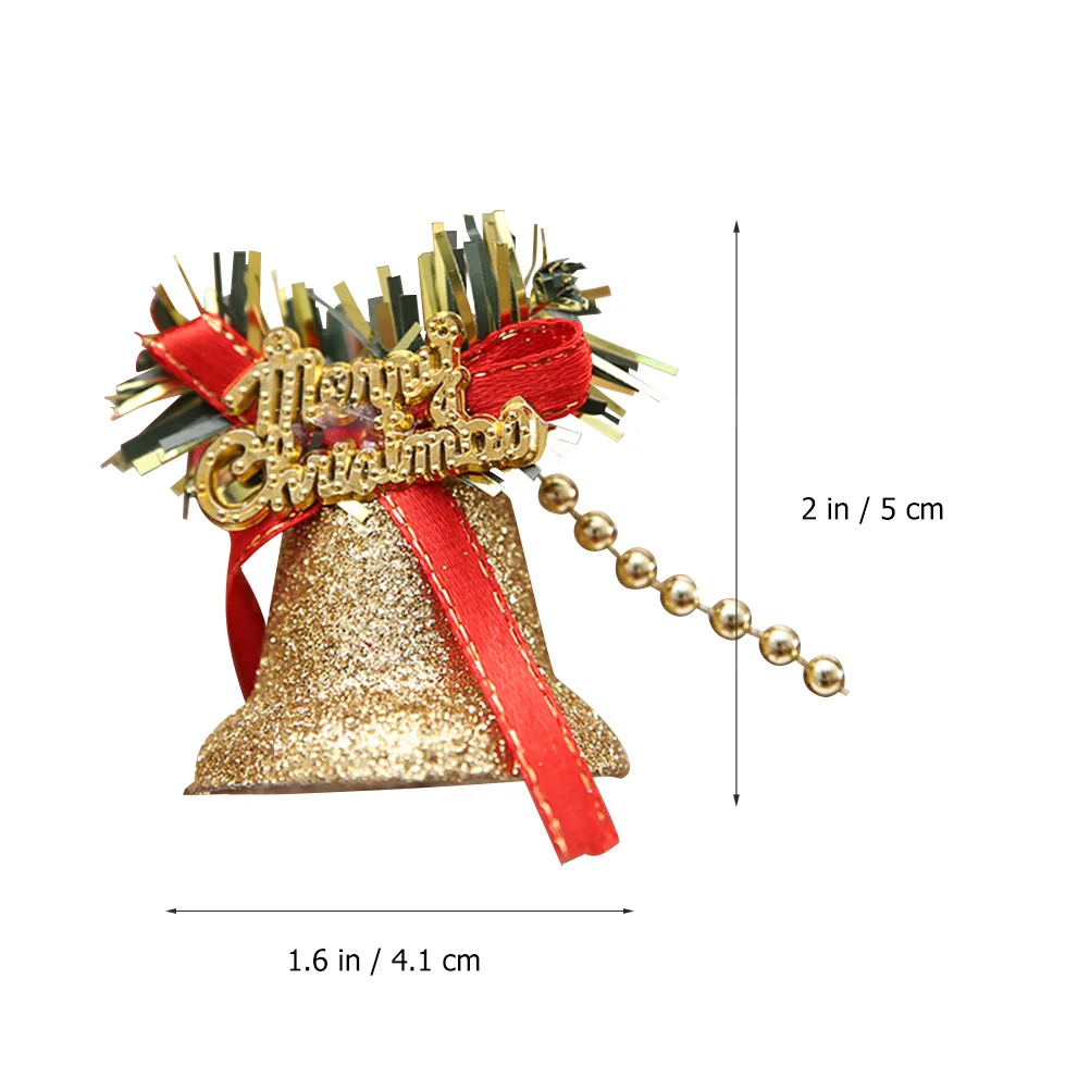 

12 pcs Plastic Bells Hanging Ornament Merry Christmas Letters Bright Colors Safe Decorations Holiday Party Christmas Tree Bells