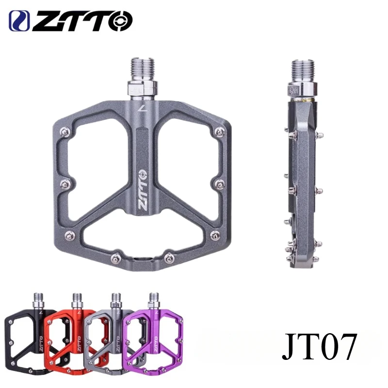 ZTTO JT07 MTB Ultralight Flat Pedal CNC Aluminum Alloy AM Enduro Bike Smooth Bearings 9/16 Thread  For Gravel Mountain Bike