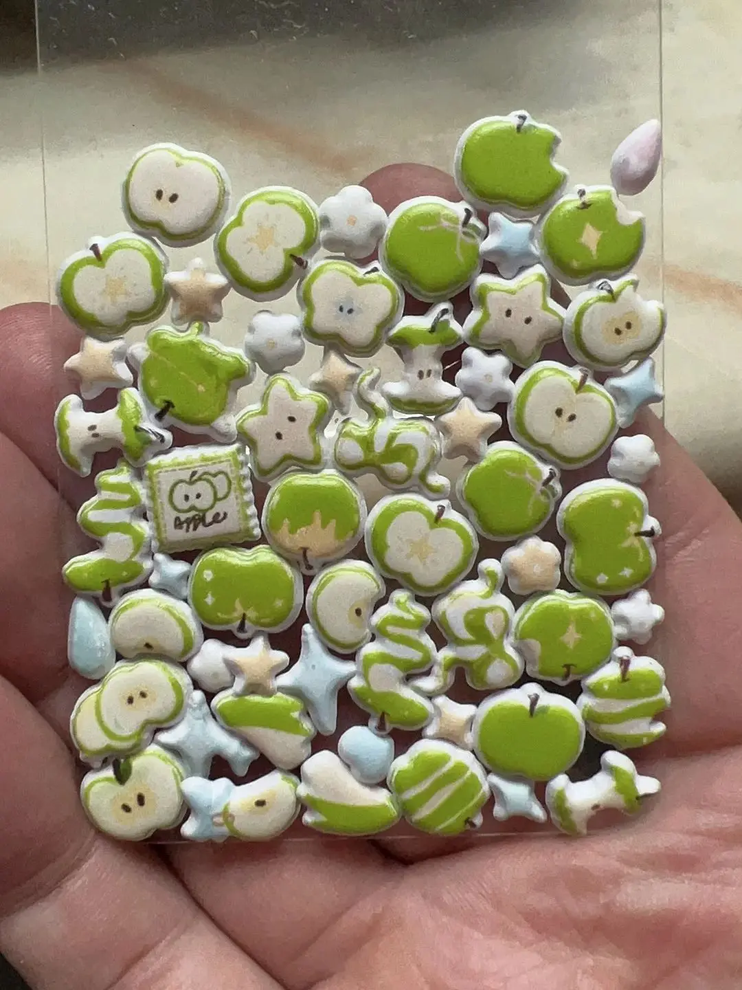 Dream Apple Bubble Sticker Ins High Value 3D Relief Sticker CCD Mobile Phone Case Decorative Sticker Simple Material