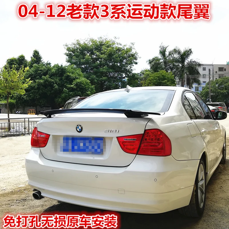 For BMW E90 M3 320i 320li 325li 328i 2005-2012 Car Decoration ABS Plastic Paint Painting Color Rear Trunk Spoiler