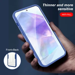 For Samsung Galaxy A55 Case 360° Front TPU Back PC Clear Cover Samsang A 55 55A GalaxyA55 5G Double Side Shockproof Fundas Shell