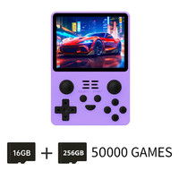 POWKIDDY New Purple RGB20S Handheld Game Console Retro Open Source System RK3326 3.5-Inch 4:3 IPS Screen Children's Gifts