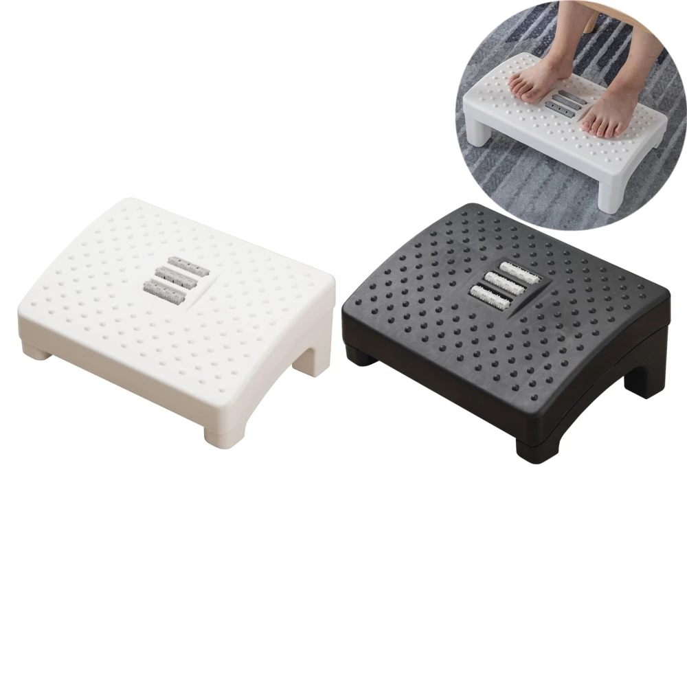 

Home Feet Ottomans Under Desk Footrest Foot Resting Stool With Rollers Massage Foot Stool Under Desk For Home Office Toilet