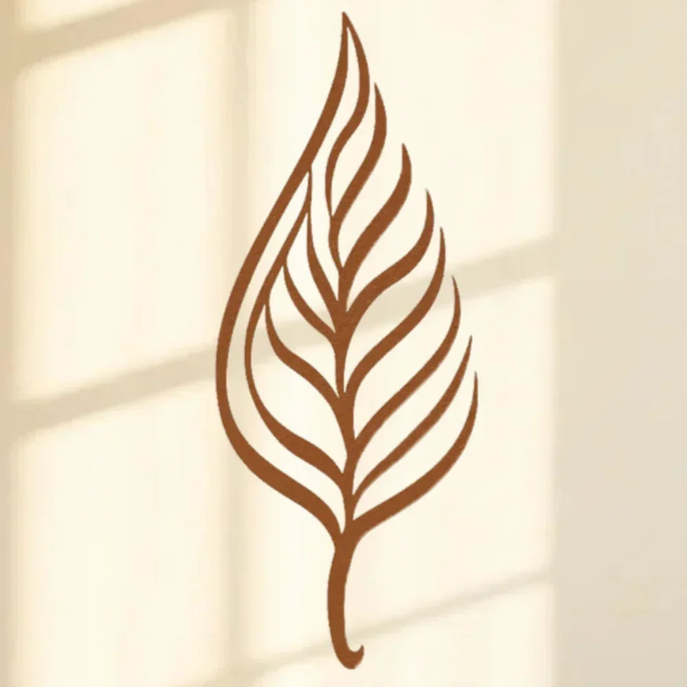 Splendid 1pc Metal Leaf Wall Ornament – Majestic for Your Home. Grand for Living Room. Stylish Metal Leaf