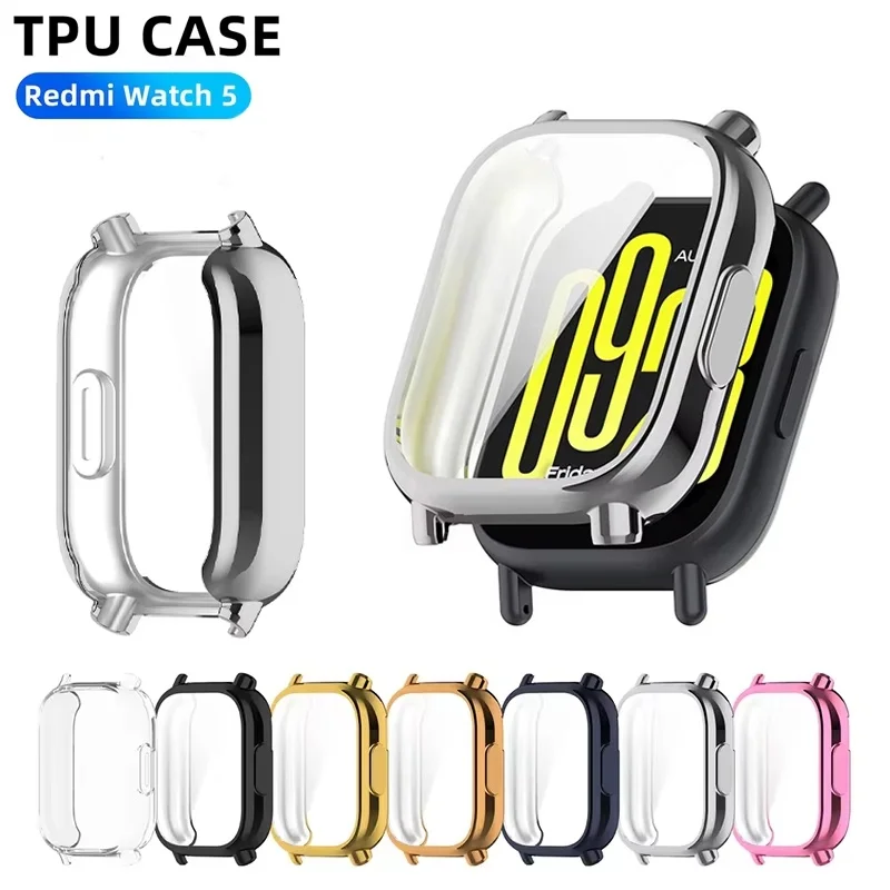 Case For Redmi Watch 5 Screen Protector Case Soft TPU All-Around Protective Bumper Cover For Watch 5 Lite / Active Accessories