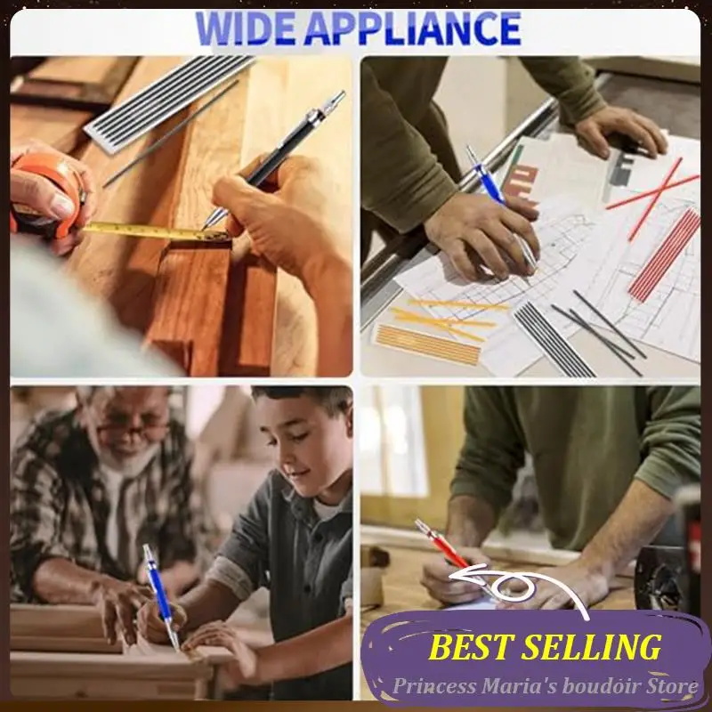 

AB30-Welding Pencil With Round Lead Set Metal Welding Marker Kit For Pipe Joints, Welders, Steel Construction, Carpentry
