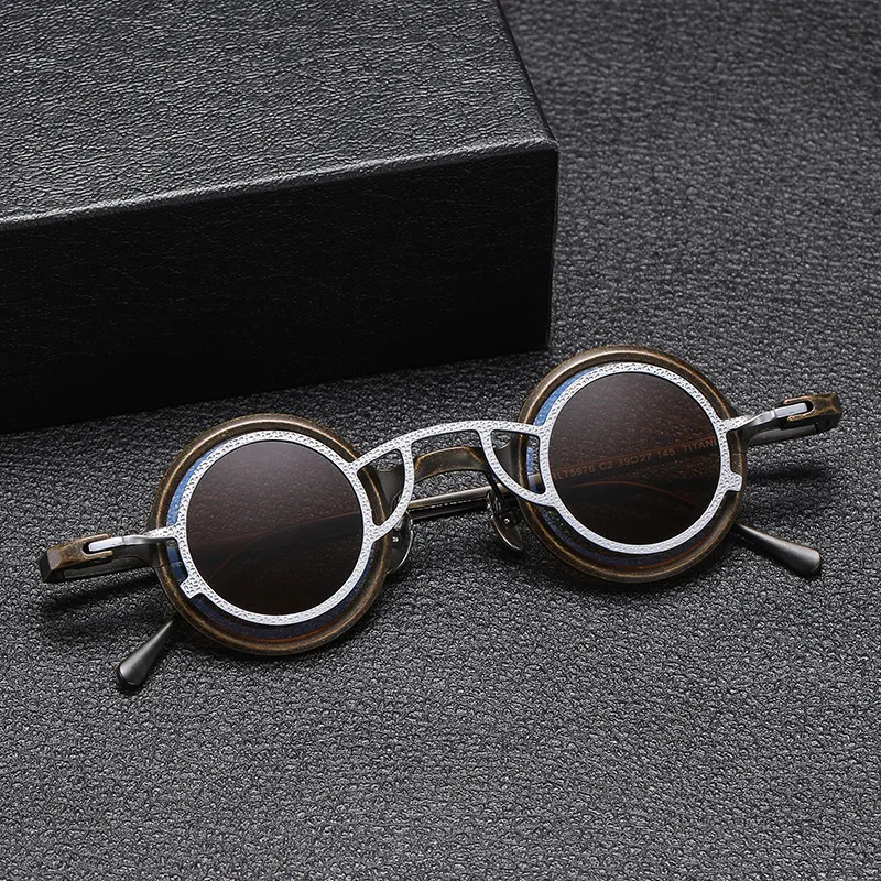 Magnetic Pure Titanium Retro Fashion Sunglasses Frame Myopia Prescription Glasses Glasses Multi-Purpose Glasses Frame