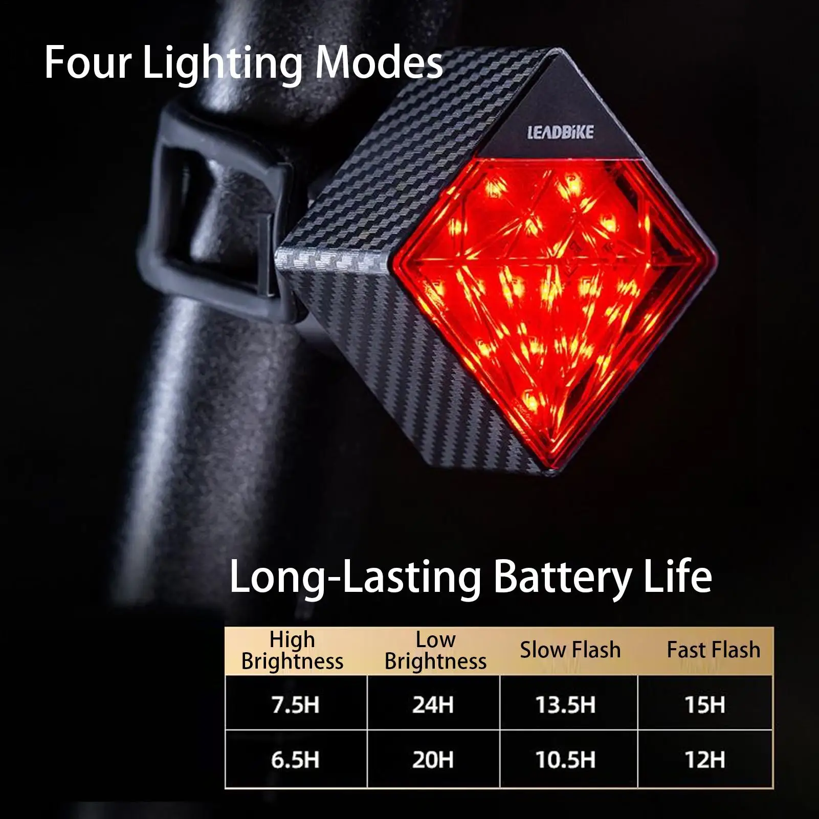 充電式自転車ライト-4-モードスマート防水-usb-充電式アクセサリー自転車ブレーキライト屋外家庭用釣り作業用